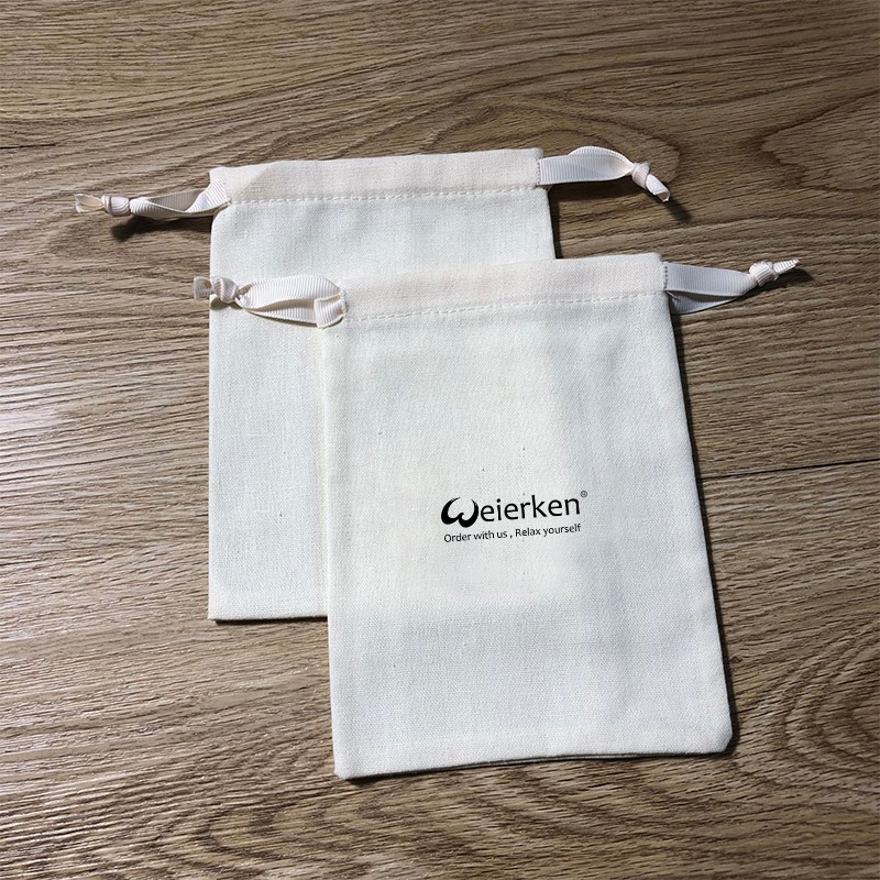 cotton drawstring pouches wholesale grey