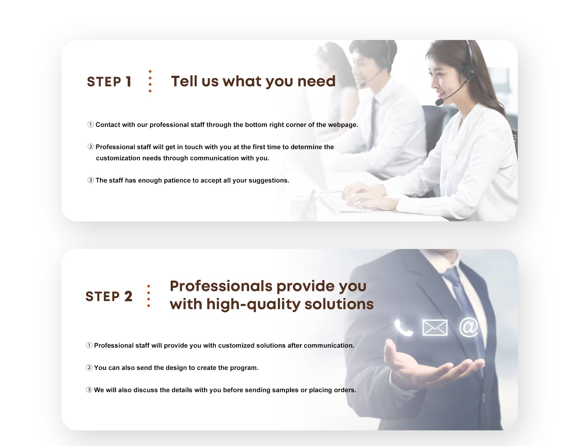 Custom design product process