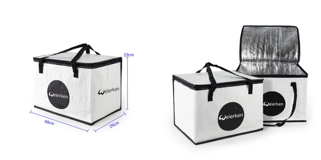 cooler bag with aluminum foil